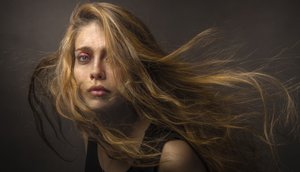 Intense Windswept Portrait by See Plus