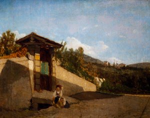 Portico of Villa Toscana, c.1861 by Serafino de Tivoli