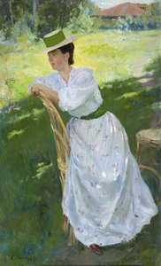 Portrait of a woman En plein air, 1899