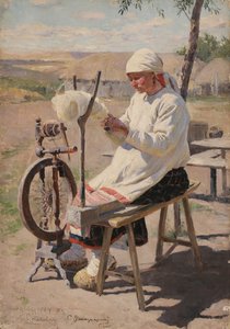 The spinner, 1895 by Sergei Arsenevich Vinogradov