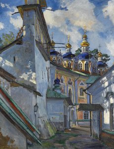 View of the Pskovo-Pechersky Monastery by Sergei Arsenevich Vinogradov