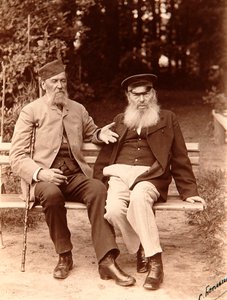 Yakov Polonsky and Afanasy Fet, Russian Poets, c1890