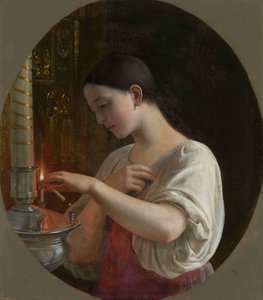 In the Church, 1860s by Sergei Ivanovich Gribkov
