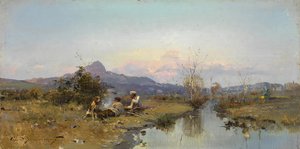 The Hunters at Rest by Sergei Ivanovich Vasilkovsky