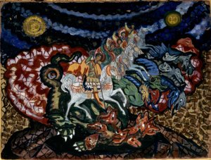 Design of a Stage Curtain for the Play Triumph by Sergei Jurjewitsch Sudeikin