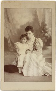 Grand Duchess Xenia Alexandrovna of Russia with Daughter Irina by Sergei Lvovich Levitsky
