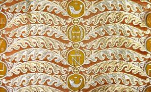 Olovyanishnikov Manufactory Gold Satin, early 20th century by Sergei Vashkov