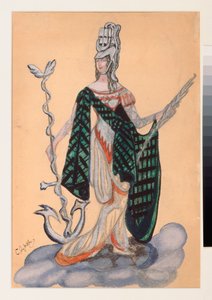 Costume design for the theatre play Triumph of the States by A. Bobrishchev-Pushkin by Sergei Yurevich Sudeikin