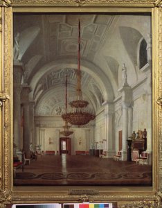 View of the White Hall of the Winter Palace in St Petersburg by Sergey Konstantinovich Zaryanko