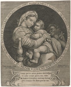 Madonna della Sedia (Mary with Christ Child and John the Baptist) by Servatius Raeven