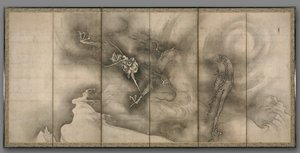 Dragon and Tiger, 1500s by Sesson Shkei