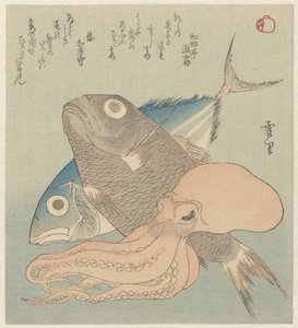 Still Life of Tuna, Carp, and Squid