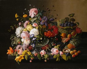 Still Life: Flowers and Fruit