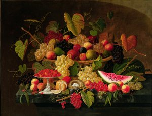 Still Life with Fruit by Severin Roesen