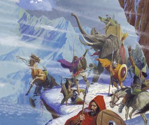 Hannibal crosses the Alps by Severino Baraldi