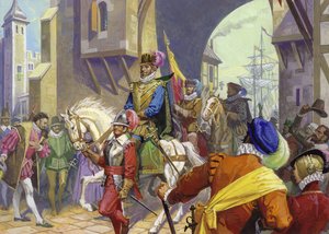 Sir Francis Drake Arriving in Plymouth by Severino Baraldi