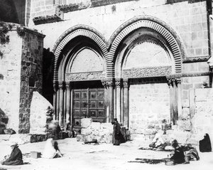 Entrance to the Church of the Holy Sepulchre by Sgt. James M. McDonald
