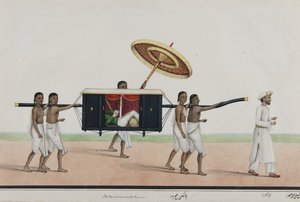 Thomas Holroyd Reads in His Palanquin