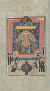Bahram Gur in the Dark Palace on Saturday, Folio 207 from a Khamsa, A.H. 931/A.D. 1524-25 by Shaikh Zada