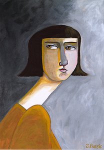 Pensive Woman Gaze by Sharyn Bursic