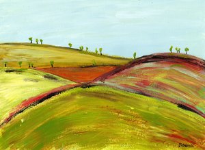 Vibrant Rolling Hills by Sharyn Bursic