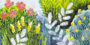 Colorful Garden Blooms by Shelley Hampe