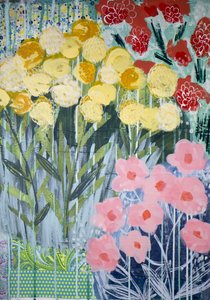Vibrant Garden Blooms by Shelley Hampe