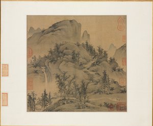 Travelers in Autumn Mountains by Sheng Mou