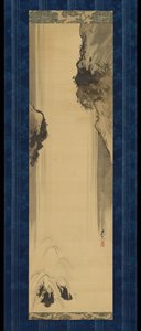 Rocks and Waterfall by Shibata Zeshin