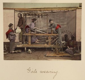 Girls Weaving