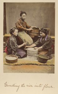 Grinding the Rice into Flour