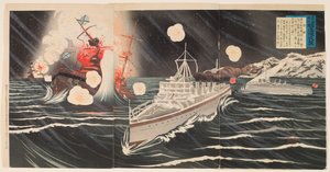 A Righteous War in Chastisement of Russia: Night Attack by the Destroyer Squadron by Shinohara Kiyooki