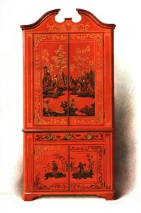 Red Lacquer Cabinet, 1907-1908 by Shirley Charles Llewellyn Slocombe