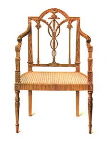 Satinwood Chair, 1908 by Shirley Charles Llewellyn Slocombe