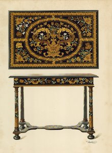 Table Inlaid with Marqueterie, Property of Lord Zouche of Haryngworth