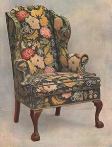 Walnut Chair Covered with Needlework, 1905 by Shirley Charles Llewellyn Slocombe