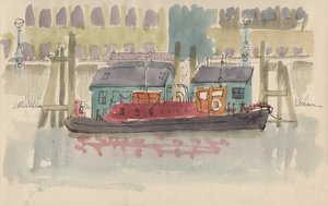 Floating Pier on the River Thames in London