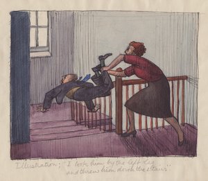 I took him by the left leg and threw him down the stairs by Shirley Markham