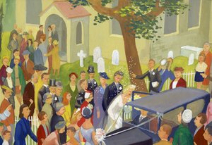 Wedding Group in Churchyard