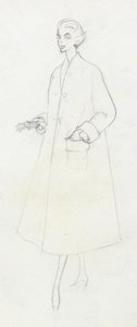 Woman in duster coat by Shirley Markham