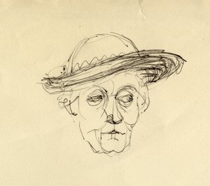 Woman in hat by Shirley Markham