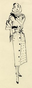 Woman in spotted dress by Shirley Markham