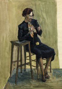 Woman Knitting