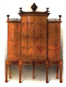 Amboyna and Rosewood Cabinet, 1906 by Shirley Charles Llewellyn Slocombe