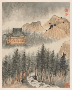 Reminiscences of Qinhuai River by Shitao