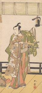 Arashi Sangoro as a Samurai Standing on the Veranda of a Great House