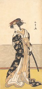 The Actor Nakamura Riko, as a Courtesan with a Sword, ca. 1780