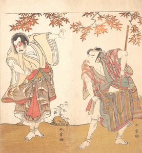 The Actors Ichimura Uzaemon and Arashi Sangoro