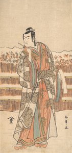The Second Ichikawa Monnosuke as a Man of High Rank Standing in the Snow
