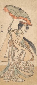 The Third Segawa Kikunojo as a Woman Dancing in a Shosa Act, ca. 1785 by Shunsho
